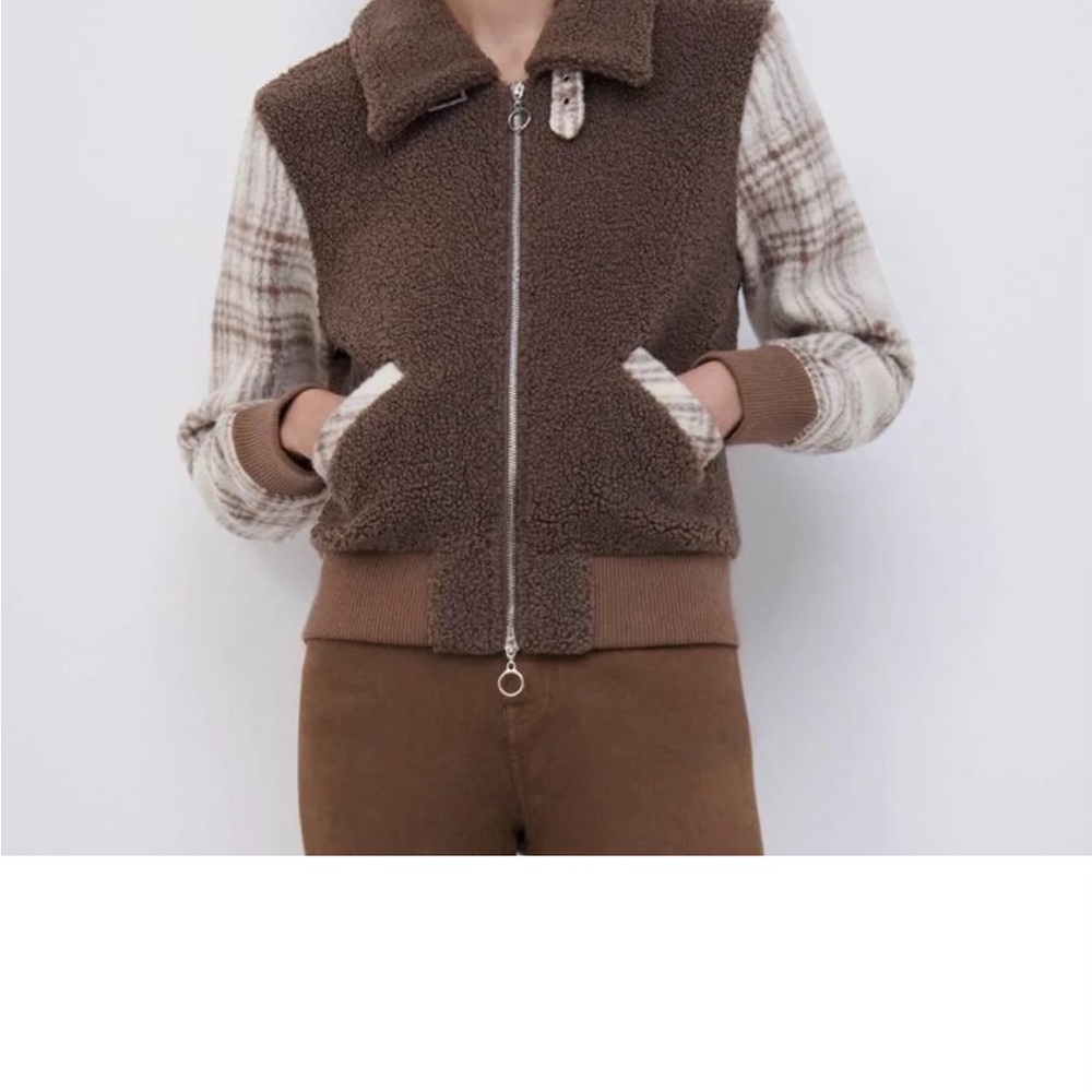 Jonathan Simkhai Standard Bobbi Sherpa Bomber Jacket sz xs